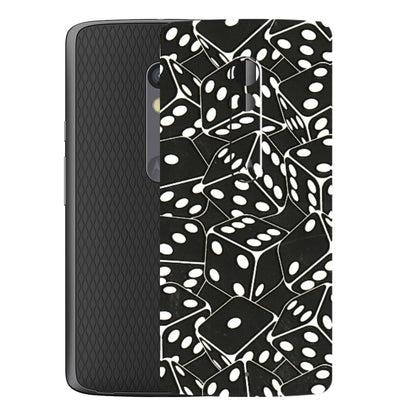Motorola Phone Skins (All Models) - Big Black Dices - 3D Embossed Finish (L-106) Motorola Moto X Play