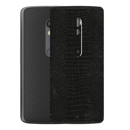 Motorola Phone Skins (All Models) - Snake Leather Black - 3D Embossed Finish (L-107) Motorola Moto X Play