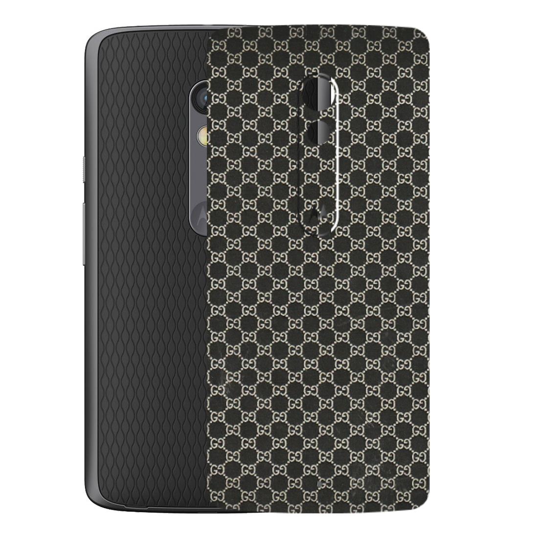 Motorola Phone Skins (All Models) - Black G Print - 3D Embossed Finish (L-109) Motorola Moto X Play