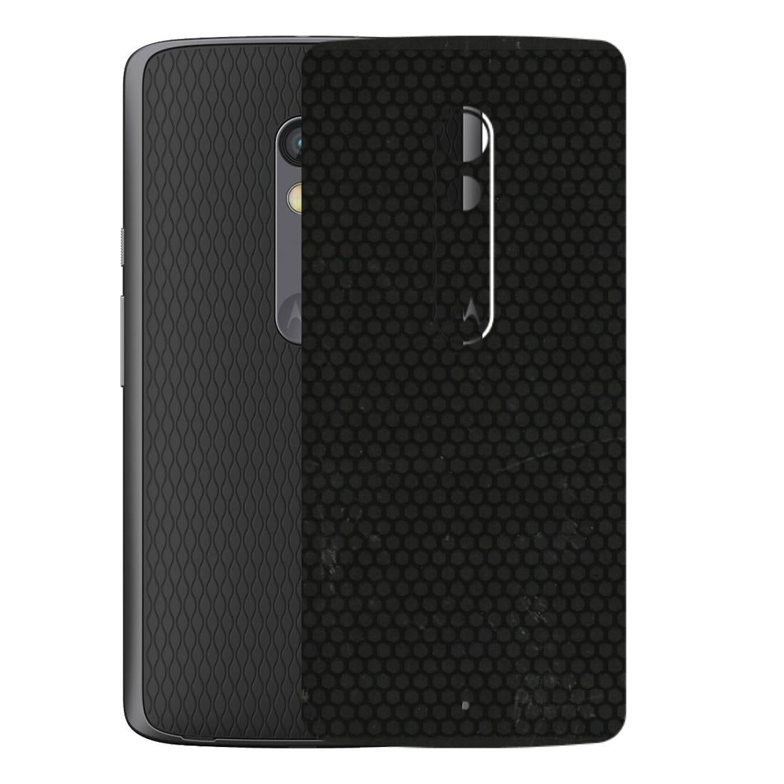 Motorola Phone Skins (All Models) - Black honeycomb - 3D Embossed Finish (L-114) Motorola Moto X Play