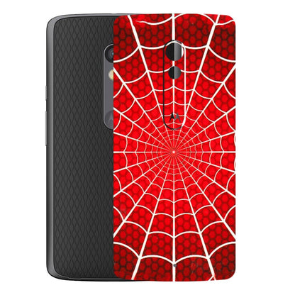 Motorola Phone Skins (All Models) - Classic Spidey Web - 3D Embossed Finish (L-115) Motorola Moto X Play