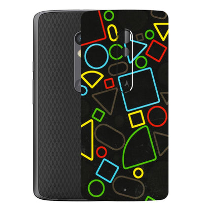 Motorola Phone Skins (All Models) - Black Shapes - 3D Embossed Finish (L-131) Motorola Moto X Play