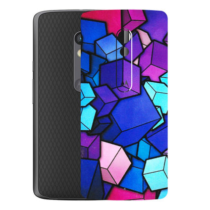 Motorola Phone Skins (All Models) - Cube Doodle - 3D Embossed Finish (L-141) Motorola Moto X Play