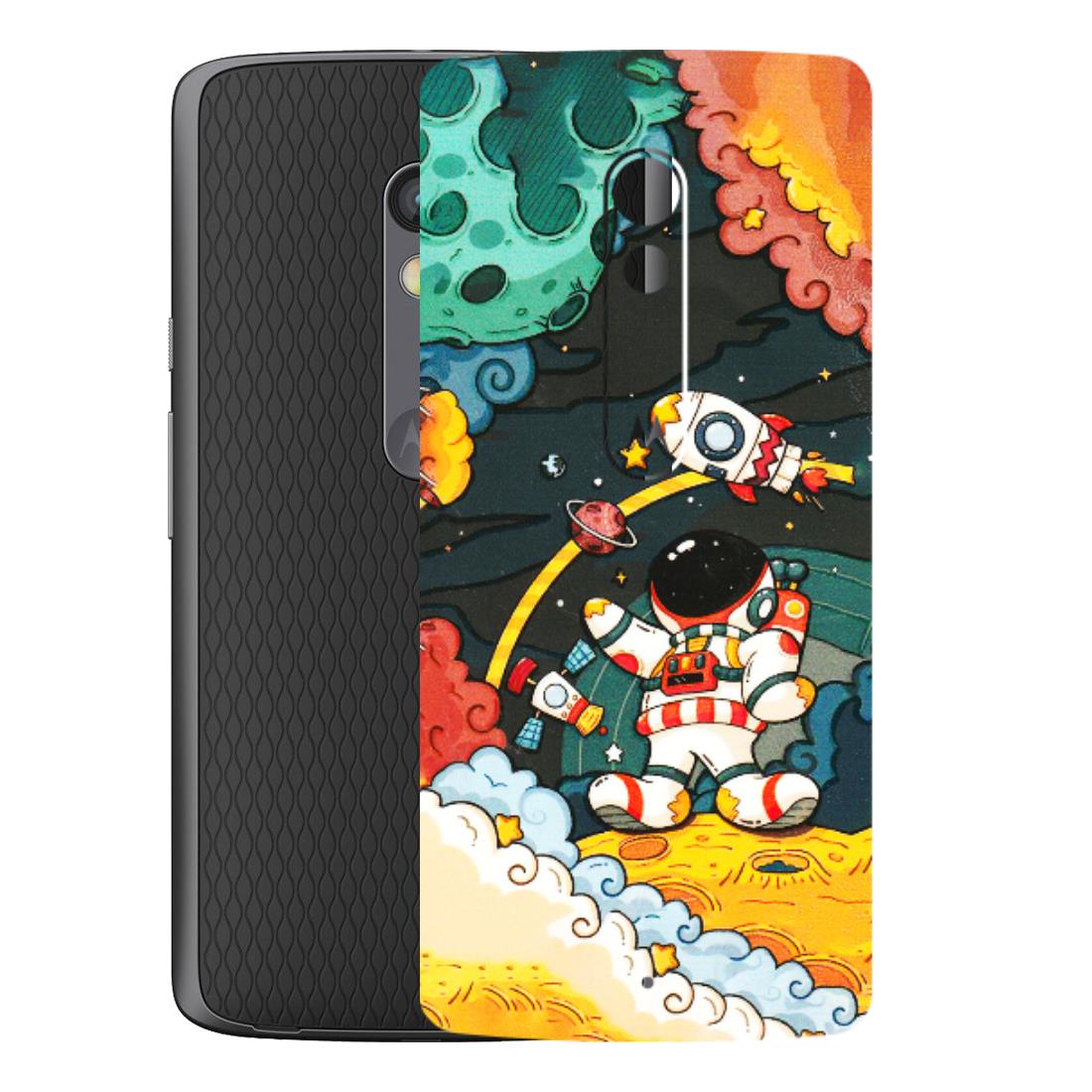 Motorola Phone Skins (All Models) - Astronauts & Spaceship - 3D Embossed Finish (L-145) Motorola Moto X Play