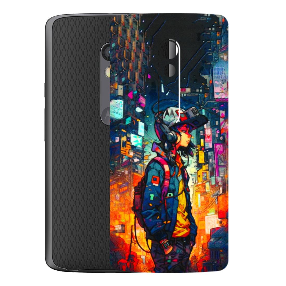 Motorola Phone Skins (All Models) - Street Anime Guy - 3D Embossed Finish (L-158) Motorola Moto X Play