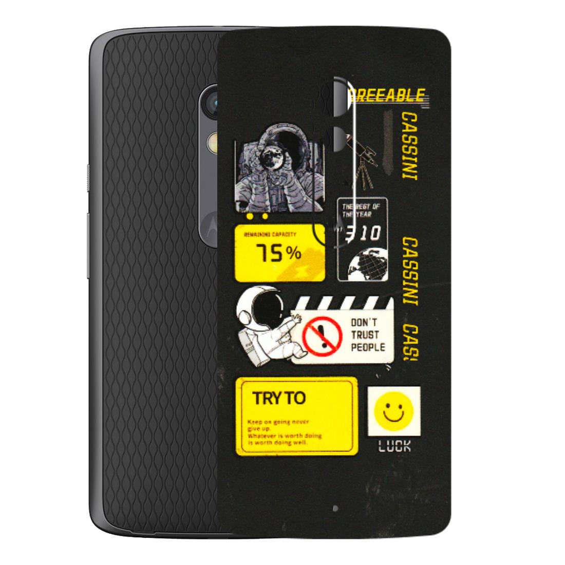 Motorola Phone Skins (All Models) - Black Cassini - 3D Embossed Finish (L-161) Motorola Moto X Play