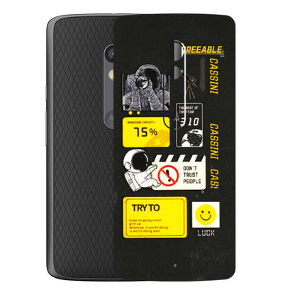 Motorola Phone Skins (All Models) - Black Cassini - 3D Embossed Finish (L-161) Motorola Moto X Play