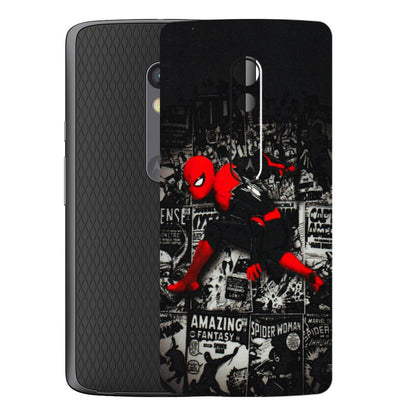 Motorola Phone Skins (All Models) - SpiderMan New - 3D Embossed Finish (L-162) Motorola Moto X Play