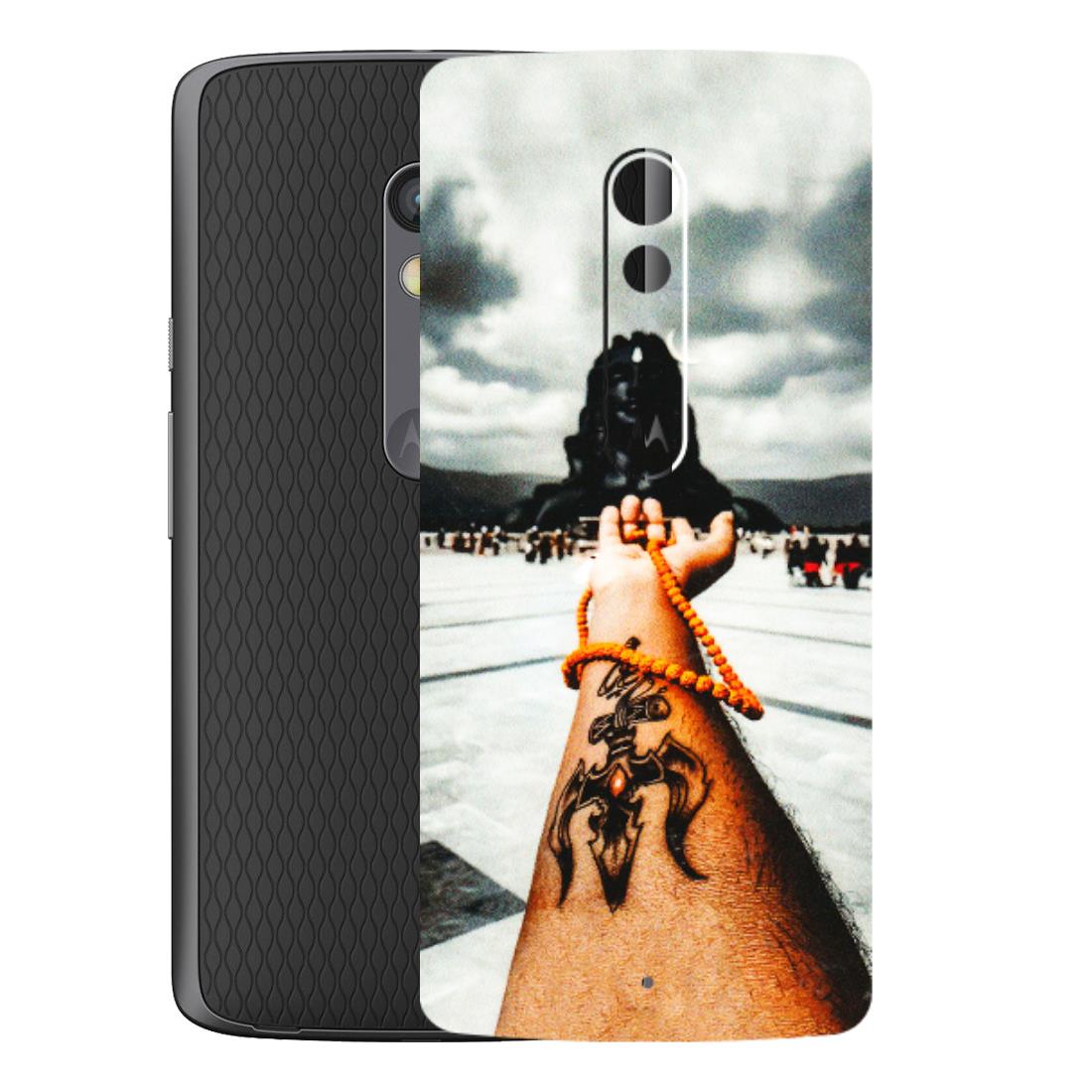 Motorola Phone Skins (All Models) - Jai Adiyogi Mahakaal - 3D Embossed Finish (L-164) Motorola Moto X Play