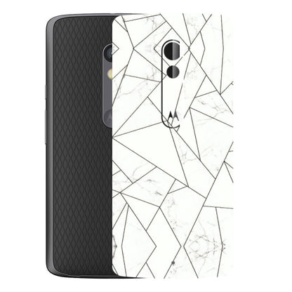 Motorola Phone Skins (All Models) - Luxury White Marble Effect - 3D Embossed Finish (L-168) Motorola Moto X Play