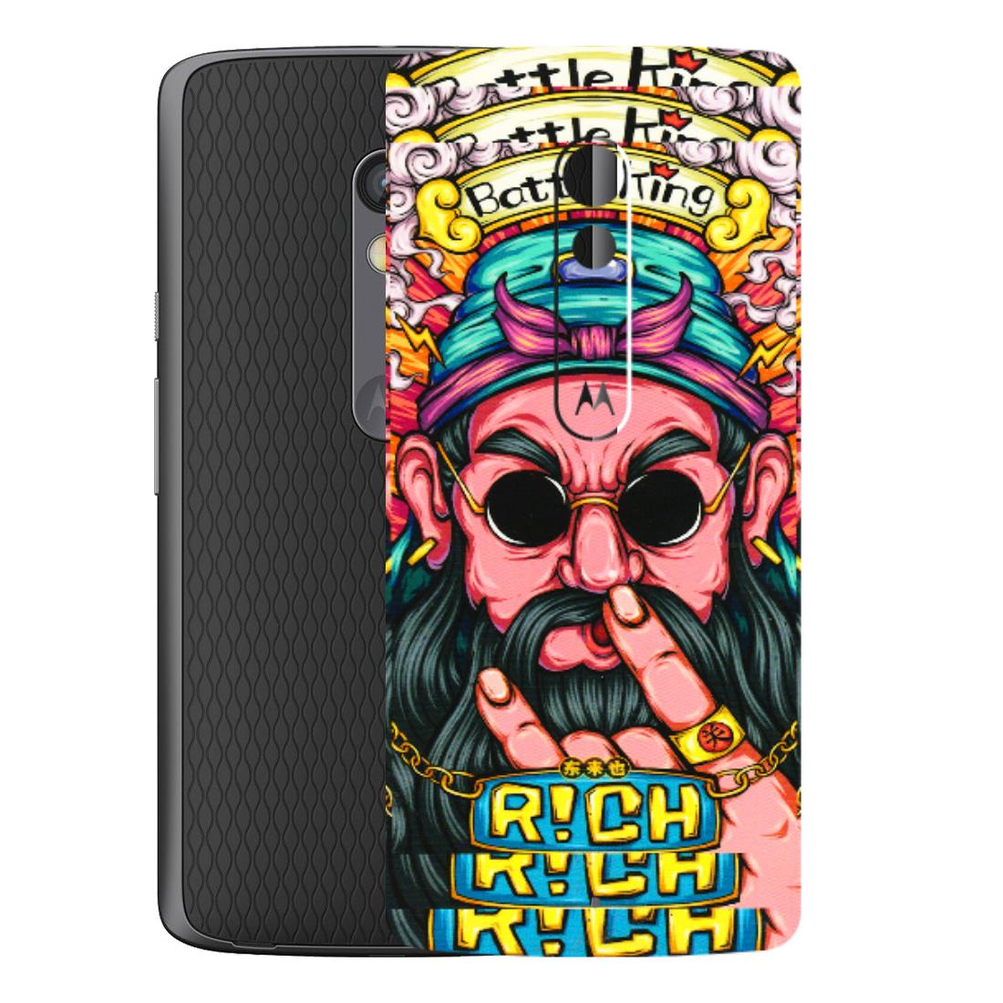 Motorola Phone Skins (All Models) - Battle King Dude Face - 3D Embossed Finish (L-178) Motorola Moto X Play