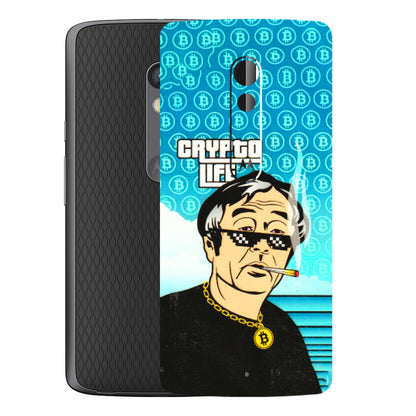Motorola Phone Skins (All Models) - Crypto Thug Life - 3D Embossed Finish (L-179) Motorola Moto X Play