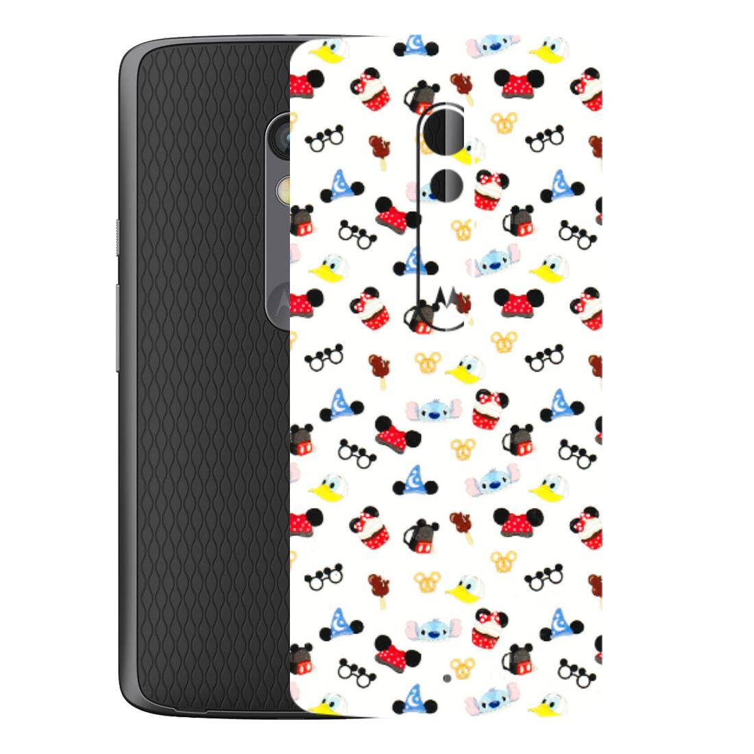 Motorola Phone Skins (All Models) - Minnie Mouse & Donald Doodles s - 3D Embossed Finish (L-194) Motorola Moto X Play