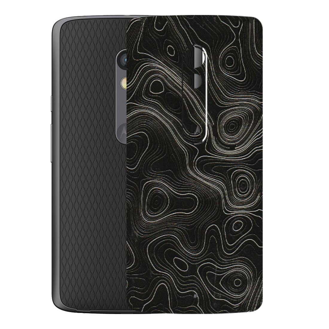 Motorola Phone Skins (All Models) - Black Swirl - 3D Embossed Finish (L-196) Motorola Moto X Play