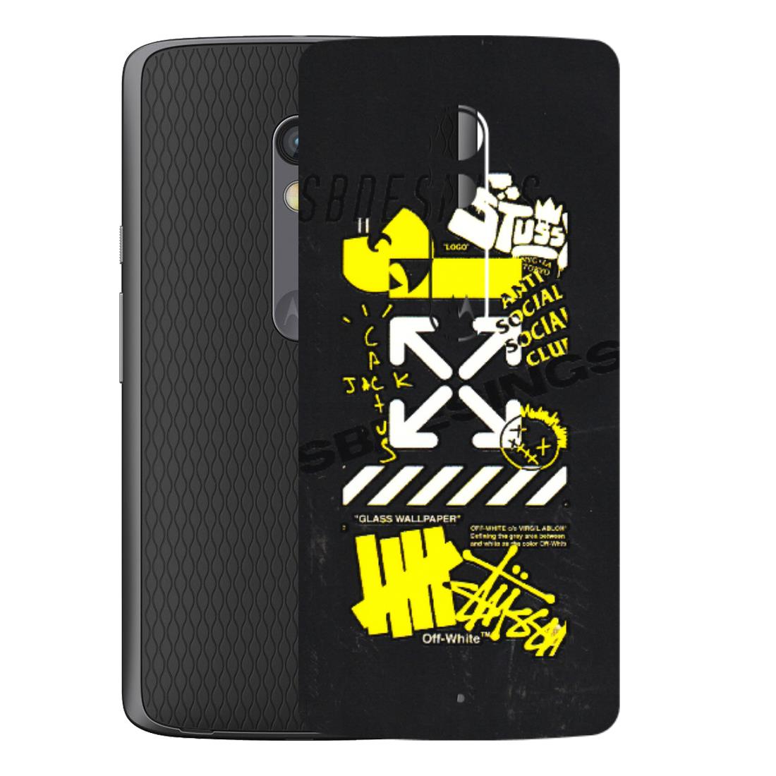 Motorola Phone Skins (All Models) - Anti Social Graffiti - 3D Embossed Finish (L-198) Motorola Moto X Play