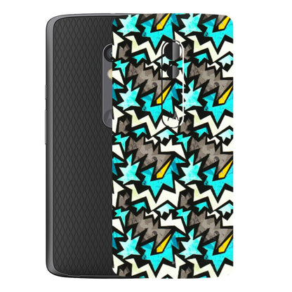 Motorola Phone Skins (All Models) - Funky Zig Zag - 3D Embossed Finish (L-223) Motorola Moto X Play