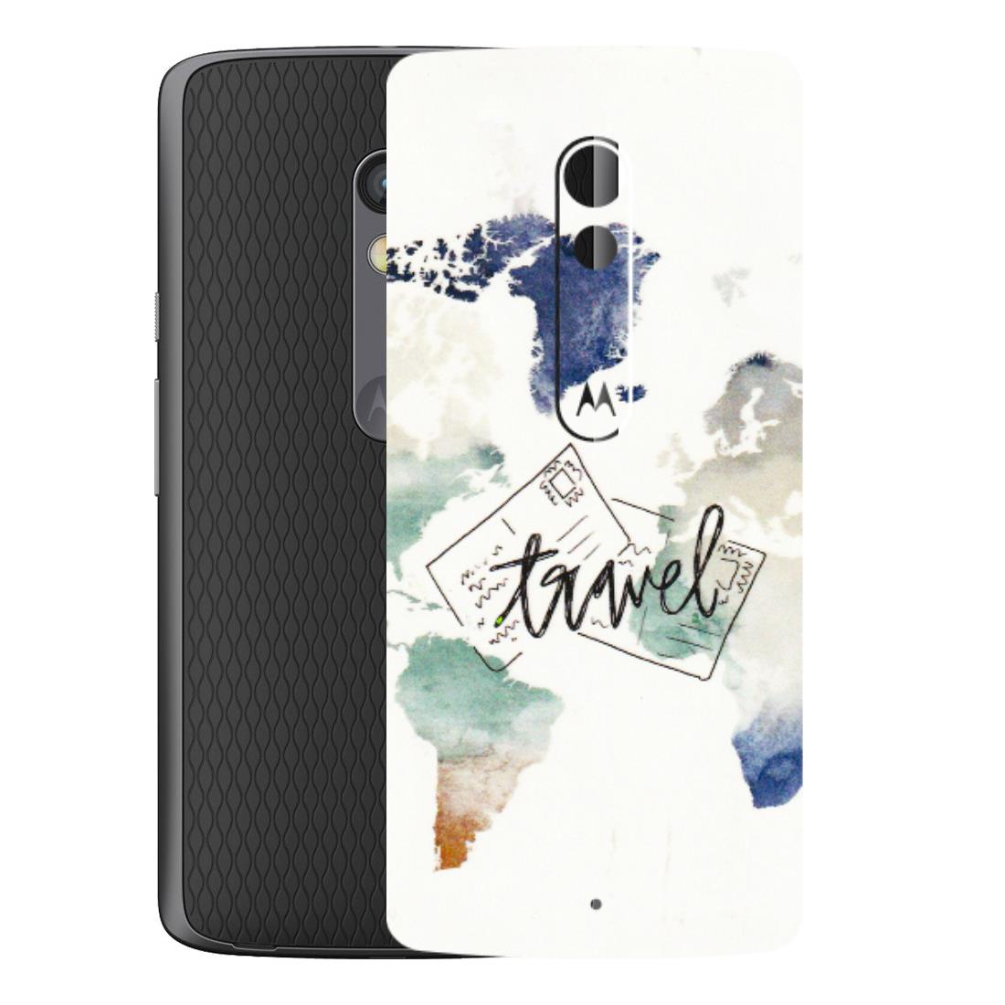 Motorola Phone Skins (All Models) - Travel The World - 3D Embossed Finish (L-232) Motorola Moto X Play