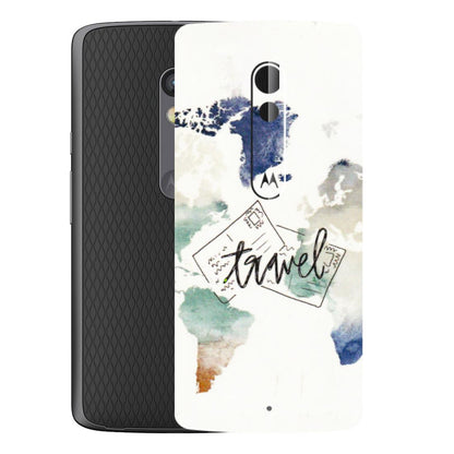 Motorola Phone Skins (All Models) - Travel The World - 3D Embossed Finish (L-232) Motorola Moto X Play
