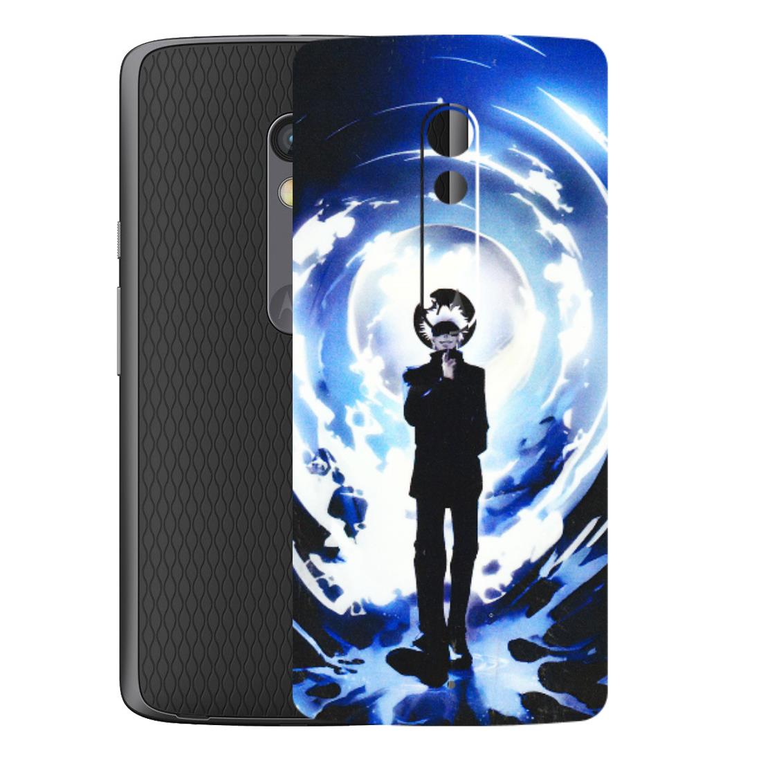 Motorola Phone Skins (All Models) - Satoru Gojo Dark Blue - 3D Embossed Finish (L-235) Motorola Moto X Play