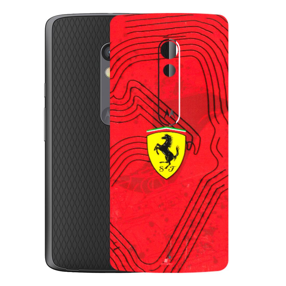 Motorola Phone Skins (All Models) - Red Ferrari Logo Stylish - 3D Embossed Finish (L-238) Motorola Moto X Play