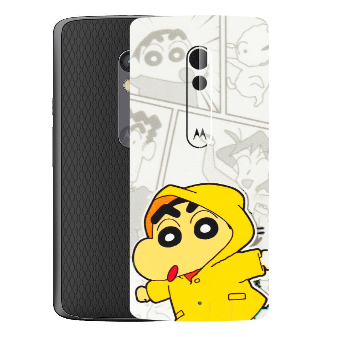 Motorola Phone Skins (All Models) - Yellow Shinchan Comic - 3D Embossed Finish (L-246) Motorola Moto X Play