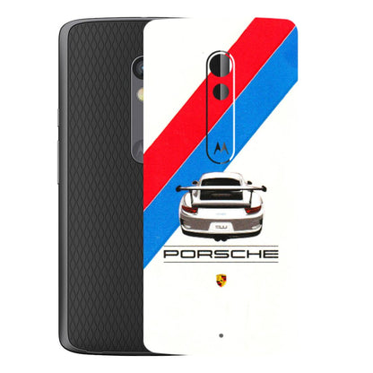 Motorola Phone Skins (All Models) - Porche Car Sober Logo - 3D Embossed Finish (L-248) Motorola Moto X Play