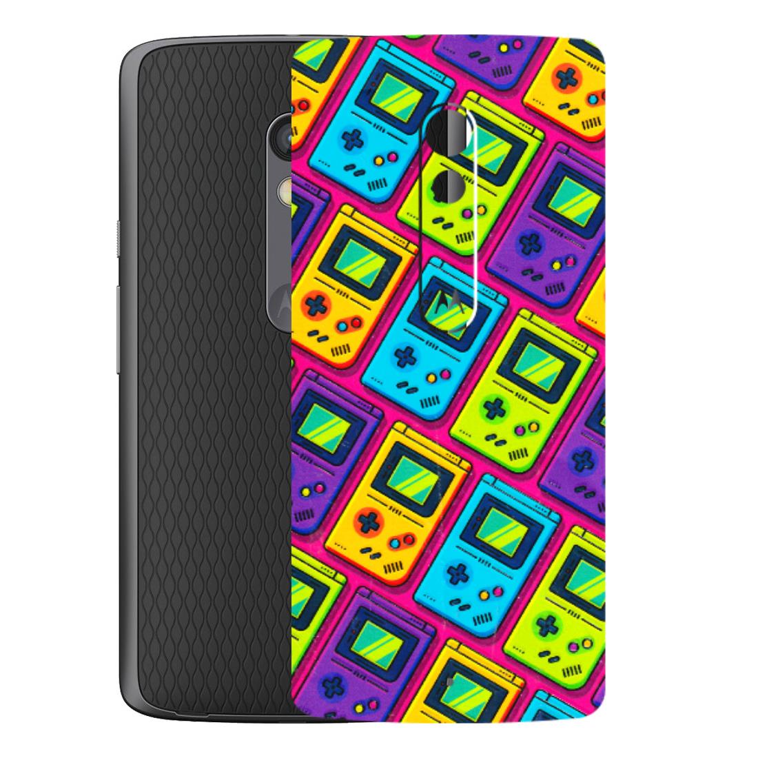 Motorola Phone Skins (All Models) - Gameboy Colourful - 3D Embossed Finish (L-266) Motorola Moto X Play