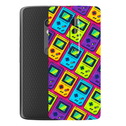 Motorola Phone Skins (All Models) - Gameboy Colourful - 3D Embossed Finish (L-266) Motorola Moto X Play