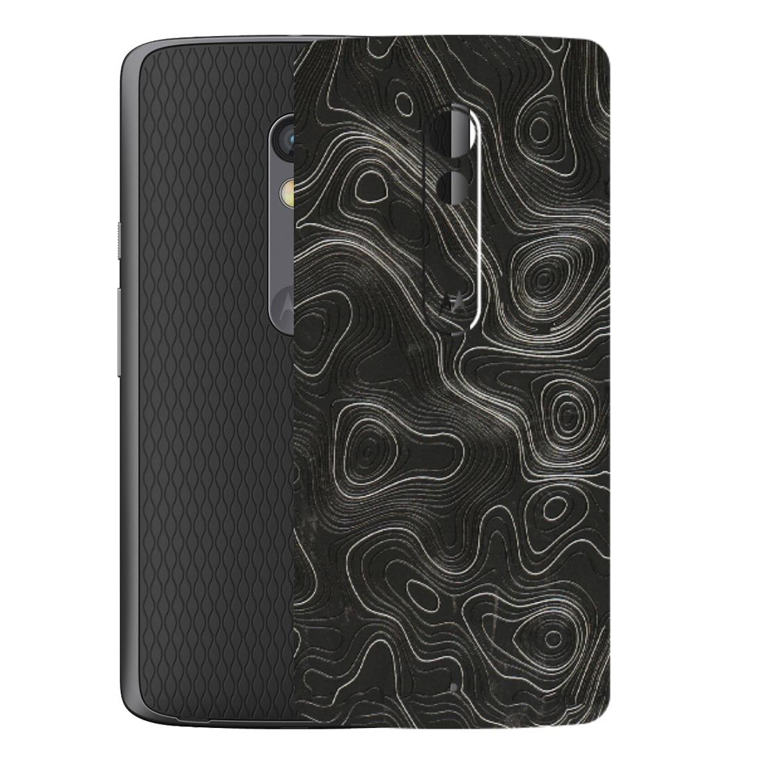 Motorola Phone Skins (All Models) - Abstract White Line Map - 3D Embossed Finish (L-269) Motorola Moto X Play