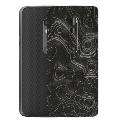 Motorola Phone Skins (All Models) - Abstract White Line Map - 3D Embossed Finish (L-269) Motorola Moto X Play