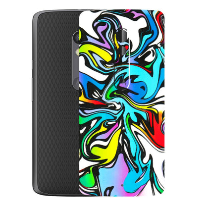 Motorola Phone Skins (All Models) - Abstract Colour Paints - 3D Embossed Finish (L-271) Motorola Moto X Play