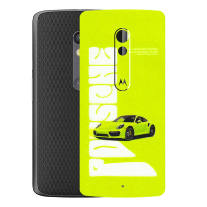 Motorola Phone Skins (All Models) - Lime Green Porche - 3D Embossed Finish (L-30) Motorola Moto X Play