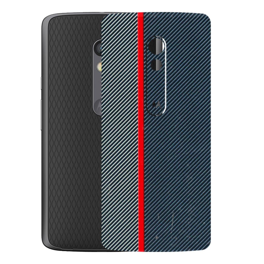 Motorola Phone Skins (All Models) - Blue Sober Lines - 3D Embossed Finish (L-305) Motorola Moto X Play