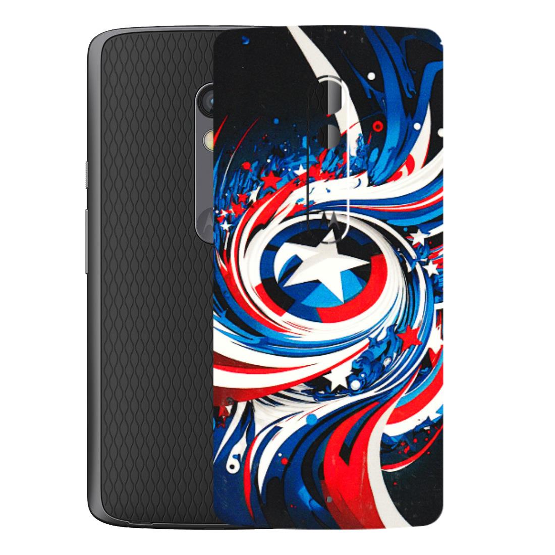 Motorola Phone Skins (All Models) - Captain America Logo - 3D Embossed Finish (L-307) Motorola Moto X Play