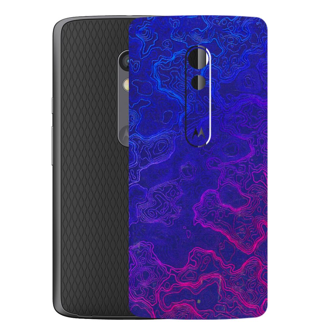 Motorola Phone Skins (All Models) - Purple Ripples Swirl - 3D Embossed Finish (L-314) Motorola Moto X Play
