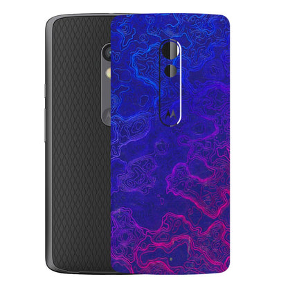 Motorola Phone Skins (All Models) - Purple Ripples Swirl - 3D Embossed Finish (L-314) Motorola Moto X Play