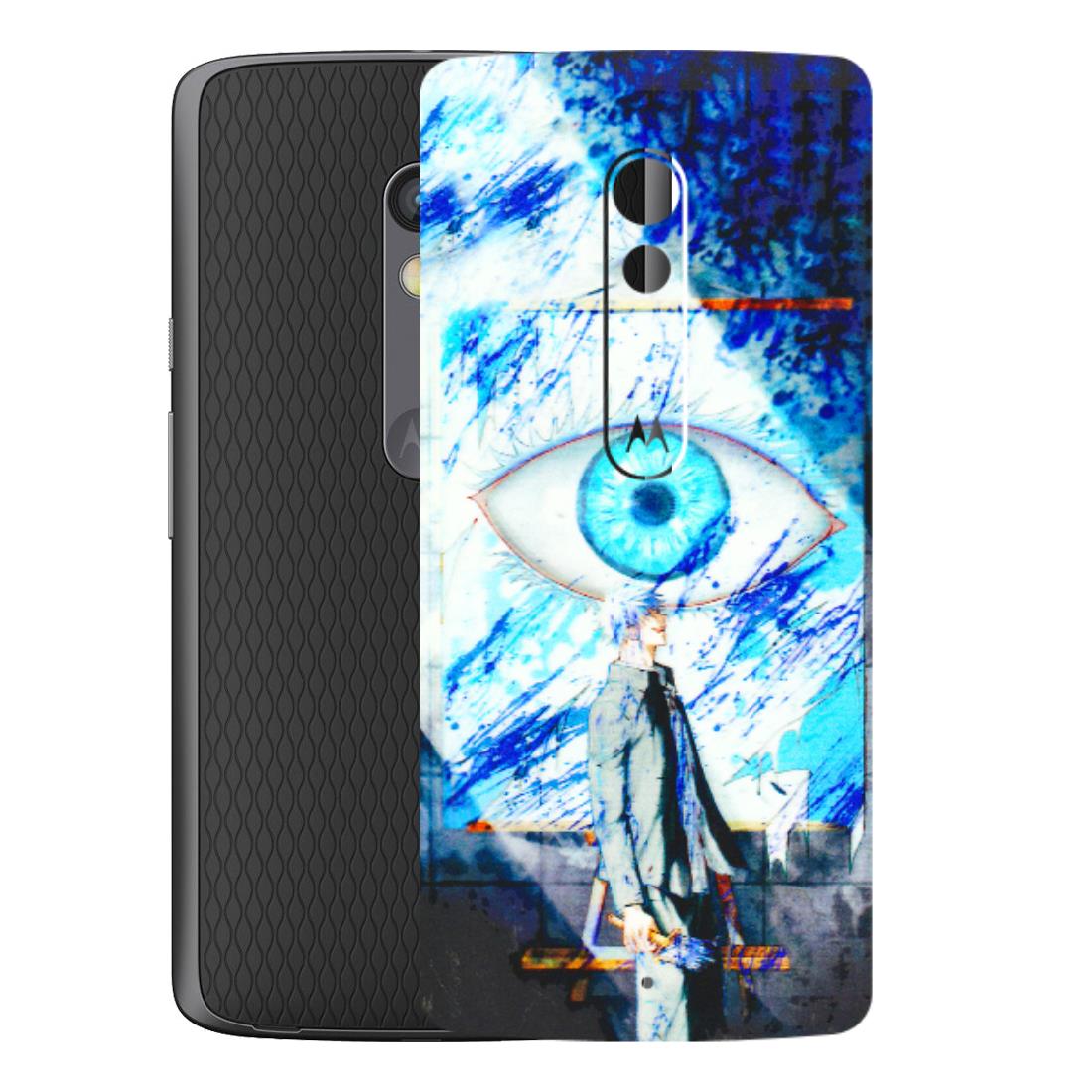 Motorola Phone Skins (All Models) - Anime Sea Blue Eye - 3D Embossed Finish (L-318) Motorola Moto X Play