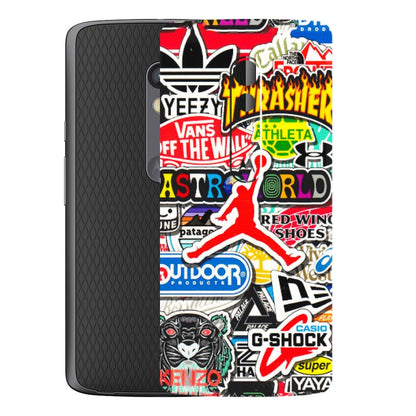 Motorola Phone Skins (All Models) - Multi Brands Sticker Graffiti - 3D Embossed Finish (L-37) Motorola Moto X Play