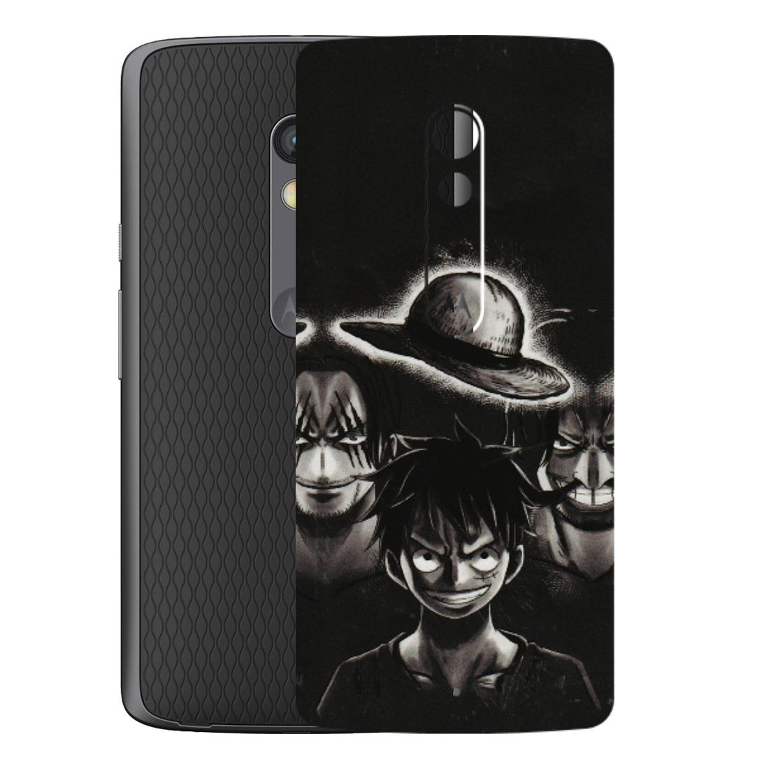 Motorola Phone Skins (All Models) - Black Luffy Hat - 3D Embossed Finish (L-57) Motorola Moto X Play