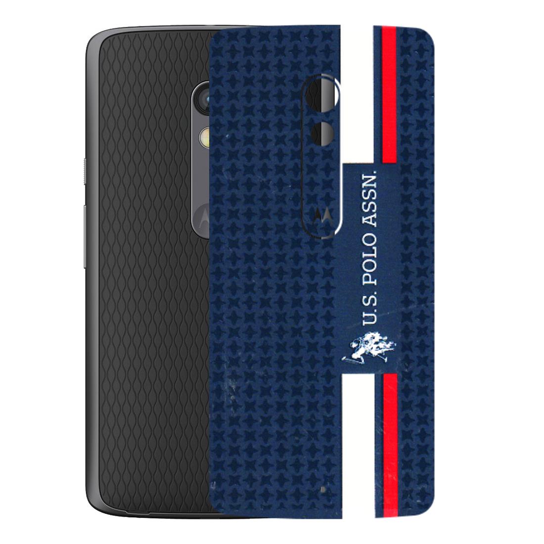 Motorola Phone Skins (All Models) - US POLO Designer Brand - 3D Embossed Finish (L-65) Motorola Moto X Play