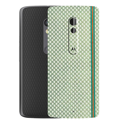 Motorola Phone Skins (All Models) - Gucci Fabric Pattern - 3D Embossed Finish (L-73) Motorola Moto X Play