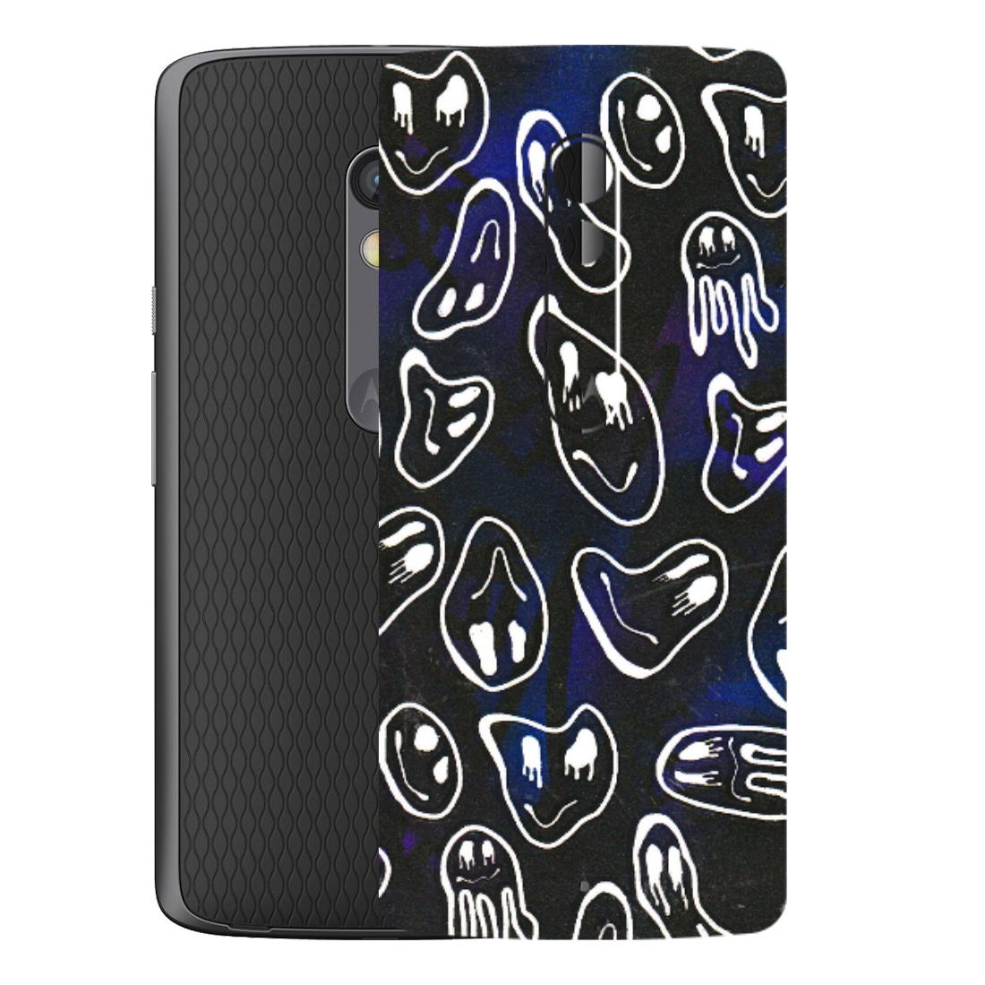 Motorola Phone Skins (All Models) - Distorted Smileys - 3D Embossed Finish (L-92) Motorola Moto X Play