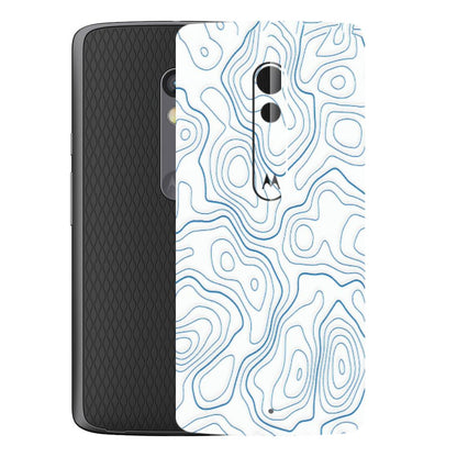 Motorola Phone Skins (All Models) - Blue And White Swirls - Matte Finish (M-139) Motorola Moto X Play