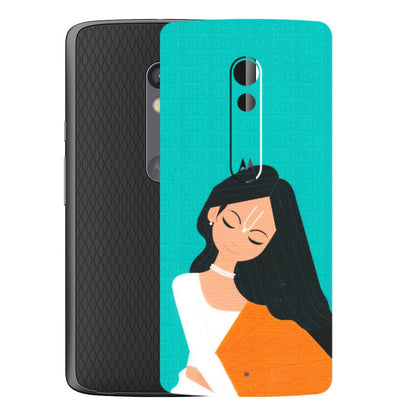 Motorola Phone Skins (All Models) - Radhe Radhe With Hindu Symbol - Matte Finish (M-164) Motorola Moto X Play