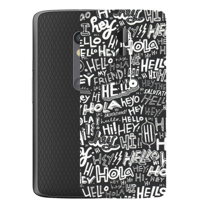 Motorola Phone Skins (All Models) - Hi Hello Doodles - Matte Finish (M-25) Motorola Moto X Play