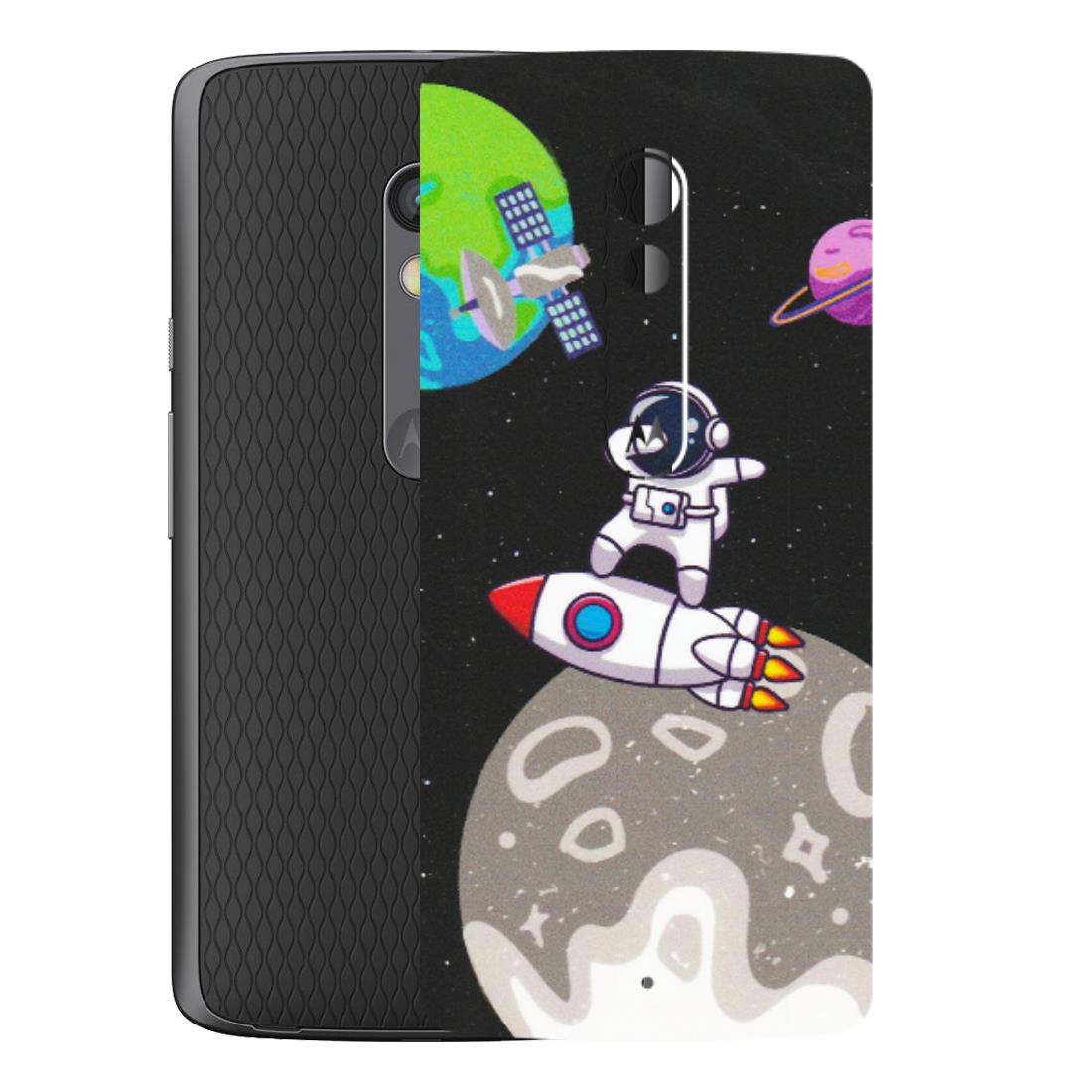 Motorola Phone Skins (All Models) - Astronaut Vibing Toon Running - Matte Finish (M-39) Motorola Moto X Play