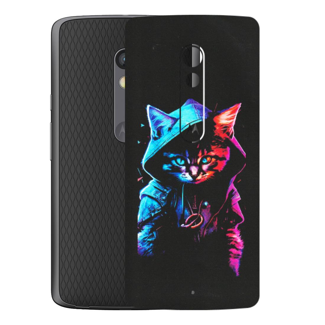 Motorola Phone Skins (All Models) - Cyberpunk Cat - Matte Finish (M-45) Motorola Moto X Play