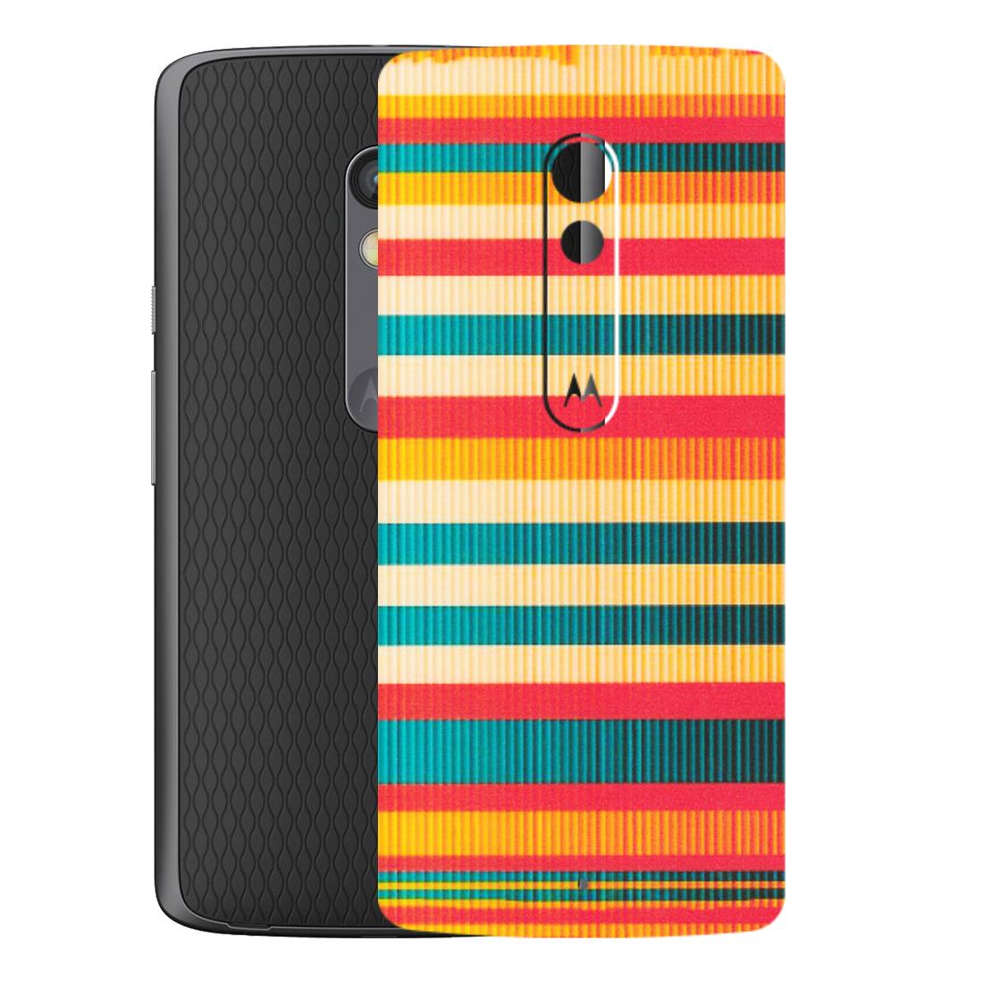 Motorola Phone Skins (All Models) - Colourful Stripes Soothing Effect - Matte Finish (M-86) Motorola Moto X Play
