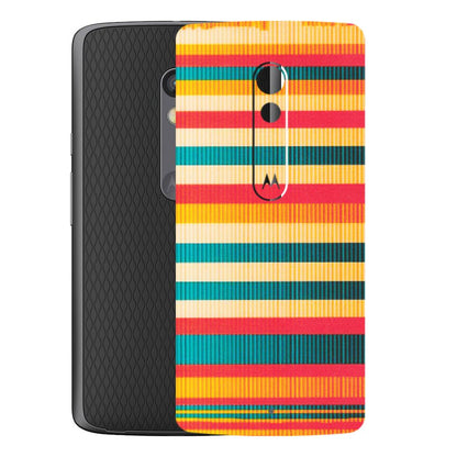Motorola Phone Skins (All Models) - Colourful Stripes Soothing Effect - Matte Finish (M-86) Motorola Moto X Play