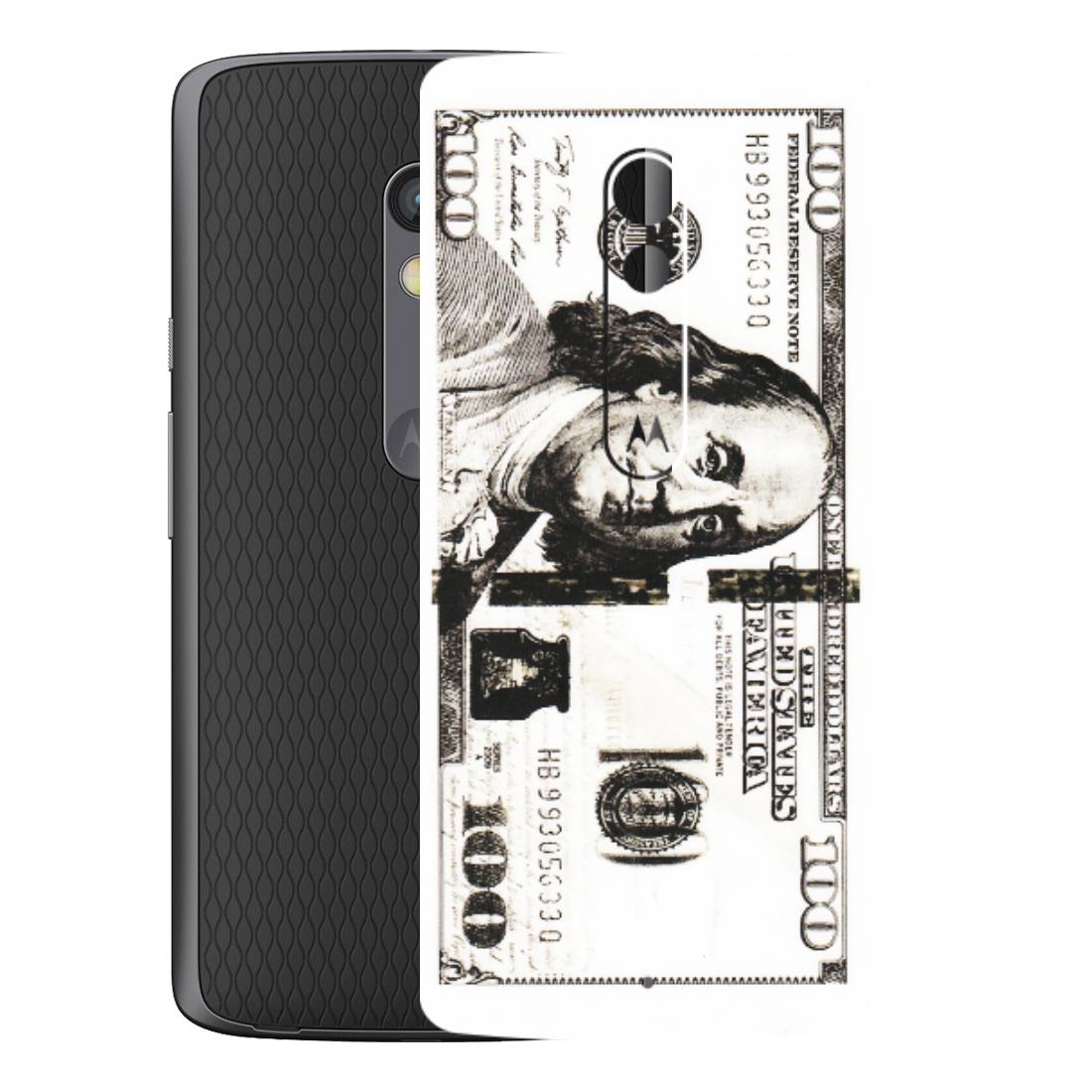 Motorola Phone Skins (All Models) - 100 Dollar Currency - Transparent Finish (T-01) Motorola Moto X Play